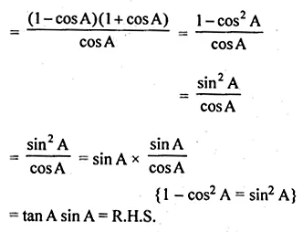 ML Aggarwal Class 10 Solutions for ICSE Maths Chapter 18 Trigonometric Identities Ex 18 21