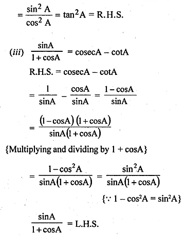 ML Aggarwal Class 10 Solutions for ICSE Maths Chapter 18 Trigonometric Identities Ex 18 24