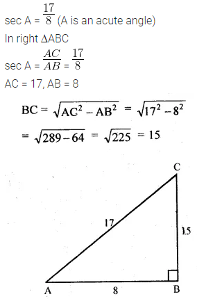 ML Aggarwal Class 10 Solutions for ICSE Maths Chapter 18 Trigonometric Identities Ex 18 3