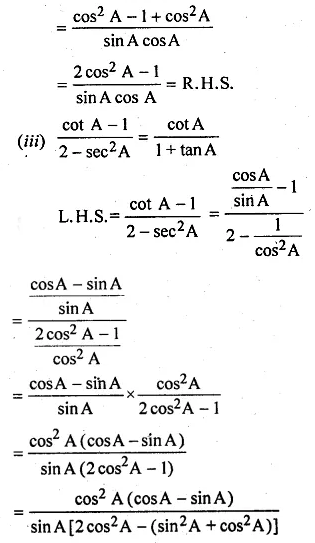 ML Aggarwal Class 10 Solutions for ICSE Maths Chapter 18 Trigonometric Identities Ex 18 30