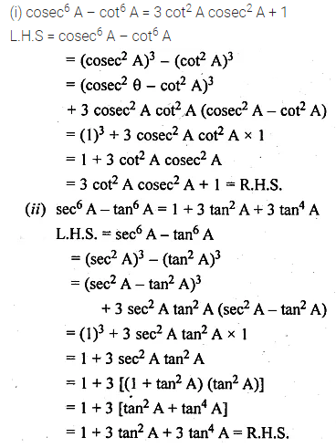 ML Aggarwal Class 10 Solutions for ICSE Maths Chapter 18 Trigonometric Identities Ex 18 45