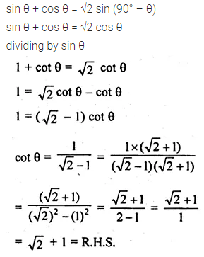 ML Aggarwal Class 10 Solutions for ICSE Maths Chapter 18 Trigonometric Identities Ex 18 58