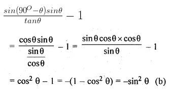 ML Aggarwal Class 10 Solutions for ICSE Maths Chapter 18 Trigonometric Identities MCQS 13