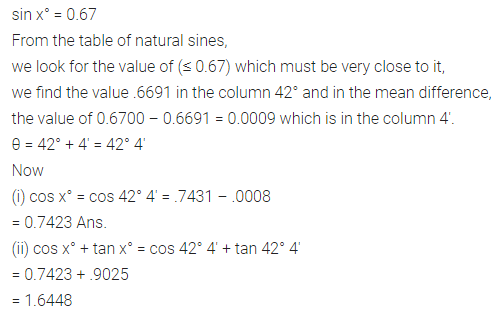 ML Aggarwal Class 10 Solutions for ICSE Maths Chapter 19 Trigonometric Tables Ex 19 11