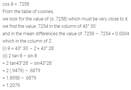 ML Aggarwal Class 10 Solutions for ICSE Maths Chapter 19 Trigonometric Tables Ex 19 12