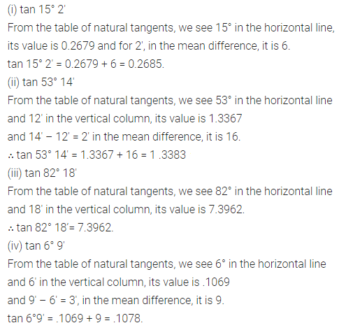 ML Aggarwal Class 10 Solutions for ICSE Maths Chapter 19 Trigonometric Tables Ex 19 3