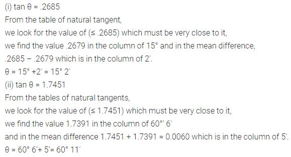 ML Aggarwal Class 10 Solutions for ICSE Maths Chapter 19 Trigonometric Tables Ex 19 7