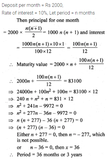 ML Aggarwal Class 10 Solutions for ICSE Maths Chapter 2 Banking Ex 2 11
