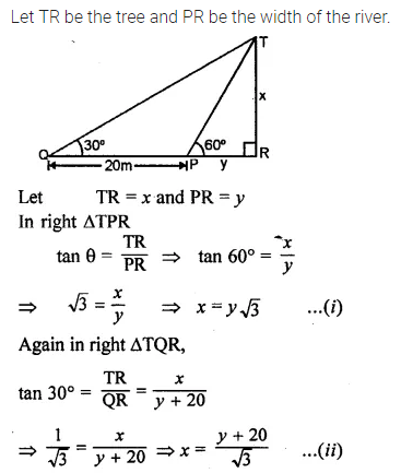 ML Aggarwal Class 10 Solutions for ICSE Maths Chapter 20 Heights and Distances Ex 20 22