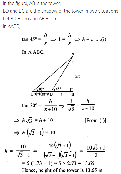 ML Aggarwal Class 10 Solutions for ICSE Maths Chapter 20 Heights and Distances Ex 20 24