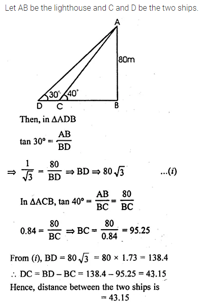 ML Aggarwal Class 10 Solutions for ICSE Maths Chapter 20 Heights and Distances Ex 20 37