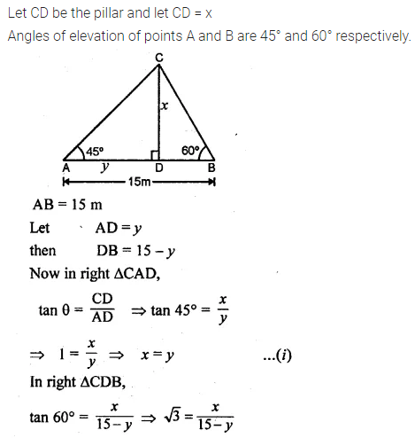 ML Aggarwal Class 10 Solutions for ICSE Maths Chapter 20 Heights and Distances Ex 20 38