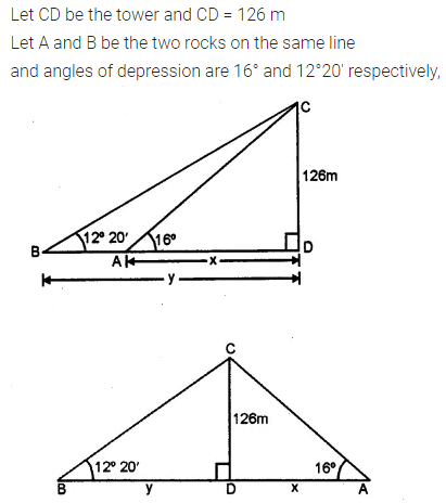ML Aggarwal Class 10 Solutions for ICSE Maths Chapter 20 Heights and Distances Ex 20 45