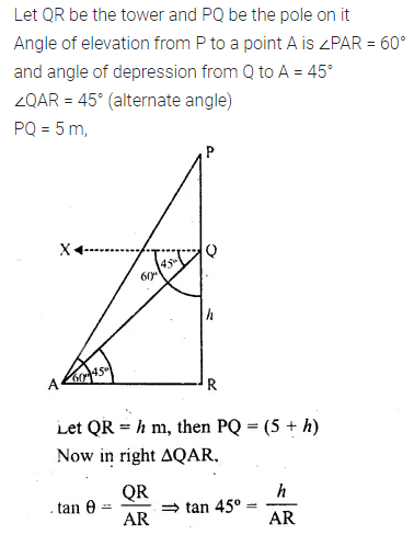 ML Aggarwal Class 10 Solutions for ICSE Maths Chapter 20 Heights and Distances Ex 20 51