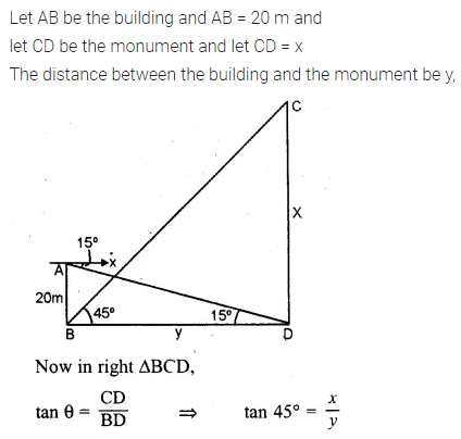 ML Aggarwal Class 10 Solutions for ICSE Maths Chapter 20 Heights and Distances Ex 20 55