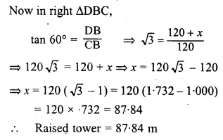 ML Aggarwal Class 10 Solutions for ICSE Maths Chapter 20 Heights and Distances Ex 20 58