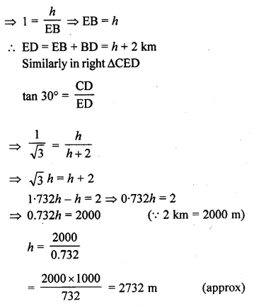 ML Aggarwal Class 10 Solutions for ICSE Maths Chapter 20 Heights and Distances Ex 20 63