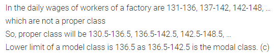 ML Aggarwal Class 10 Solutions for ICSE Maths Chapter 21 Measures of Central Tendency MCQS 17