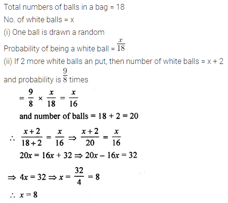 ML Aggarwal Class 10 Solutions for ICSE Maths Chapter 22 Probability Chapter Test 14