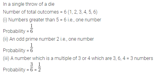 ML Aggarwal Class 10 Solutions for ICSE Maths Chapter 22 Probability Chapter Test 3