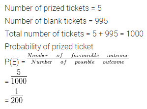 ML Aggarwal Class 10 Solutions for ICSE Maths Chapter 22 Probability Ex 22 3