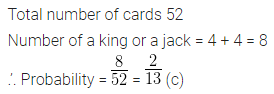 ML Aggarwal Class 10 Solutions for ICSE Maths Chapter 22 Probability MCQS 17