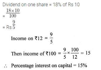 ML Aggarwal Class 10 Solutions for ICSE Maths Chapter 3 Shares and Dividends Chapter Test 2