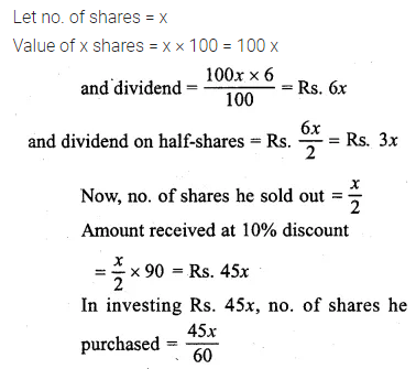 ML Aggarwal Class 10 Solutions for ICSE Maths Chapter 3 Shares and Dividends Chapter Test 7