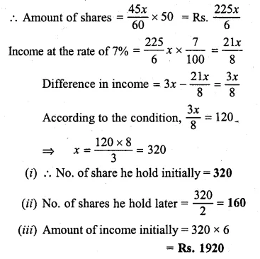 ML Aggarwal Class 10 Solutions for ICSE Maths Chapter 3 Shares and Dividends Chapter Test 8