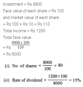 ML Aggarwal Class 10 Solutions for ICSE Maths Chapter 3 Shares and Dividends Ex 3 12