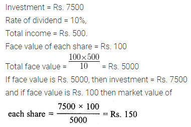 ML Aggarwal Class 10 Solutions for ICSE Maths Chapter 3 Shares and Dividends Ex 3 18