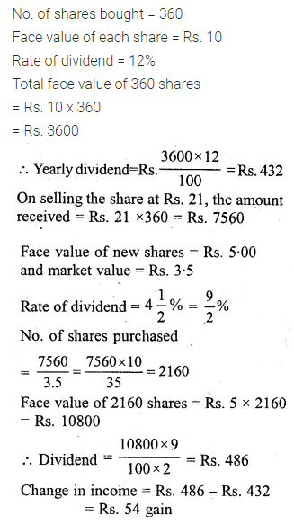 ML Aggarwal Class 10 Solutions for ICSE Maths Chapter 3 Shares and Dividends Ex 3 25