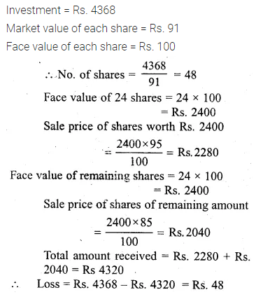 ML Aggarwal Class 10 Solutions for ICSE Maths Chapter 3 Shares and Dividends Ex 3 26