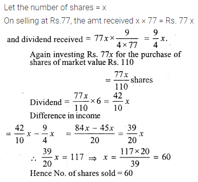 ML Aggarwal Class 10 Solutions for ICSE Maths Chapter 3 Shares and Dividends Ex 3 34