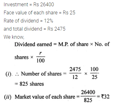 ML Aggarwal Class 10 Solutions for ICSE Maths Chapter 3 Shares and Dividends Ex 3 8