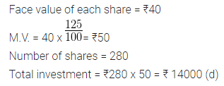 ML Aggarwal Class 10 Solutions for ICSE Maths Chapter 3 Shares and Dividends MCQS 3