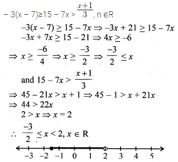 ML Aggarwal Class 10 Solutions for ICSE Maths Chapter 4 Linear Inequations Ex 4 30