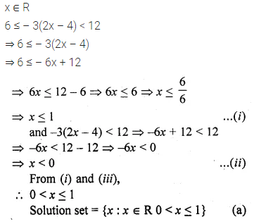 ML Aggarwal Class 10 Solutions for ICSE Maths Chapter 4 Linear Inequations MCQS 5