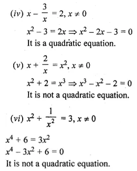 ML Aggarwal Class 10 Solutions for ICSE Maths Chapter 5 Quadratic Equations in One Variable Ex 5.1 2