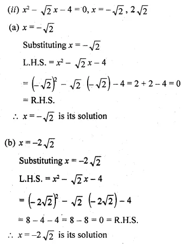 ML Aggarwal Class 10 Solutions for ICSE Maths Chapter 5 Quadratic Equations in One Variable Ex 5.1 8
