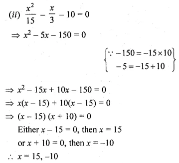 ML Aggarwal Class 10 Solutions for ICSE Maths Chapter 5 Quadratic Equations in One Variable Ex 5.2 20