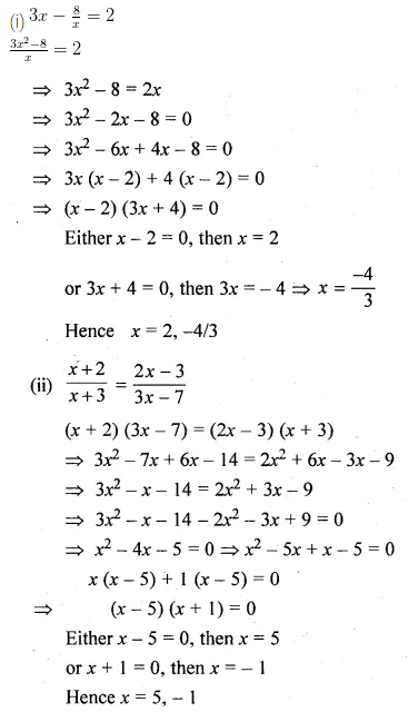 ML Aggarwal Class 10 Solutions for ICSE Maths Chapter 5 Quadratic Equations in One Variable Ex 5.2 21