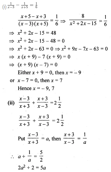 ML Aggarwal Class 10 Solutions for ICSE Maths Chapter 5 Quadratic Equations in One Variable Ex 5.2 26