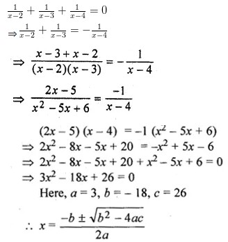 ML Aggarwal Class 10 Solutions for ICSE Maths Chapter 5 Quadratic Equations in One Variable Ex 5.3 12