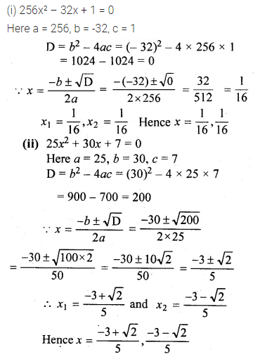 ML Aggarwal Class 10 Solutions for ICSE Maths Chapter 5 Quadratic Equations in One Variable Ex 5.3 3