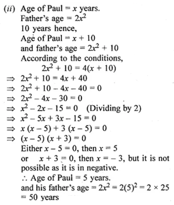 ML Aggarwal Class 10 Solutions for ICSE Maths Chapter 5 Quadratic Equations in One Variable Ex 5.5 52