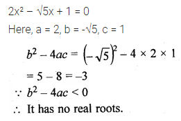 ML Aggarwal Class 10 Solutions for ICSE Maths Chapter 5 Quadratic Equations in One Variable MCQS 13