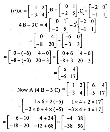 ML Aggarwal Class 10 Solutions for ICSE Maths Chapter 8 Matrices Chapter Test 6