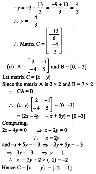 ML Aggarwal Class 10 Solutions for ICSE Maths Chapter 8 Matrices Ex 8.3 40