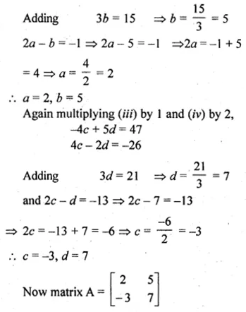 ML Aggarwal Class 10 Solutions for ICSE Maths Chapter 8 Matrices Ex 8.3 44